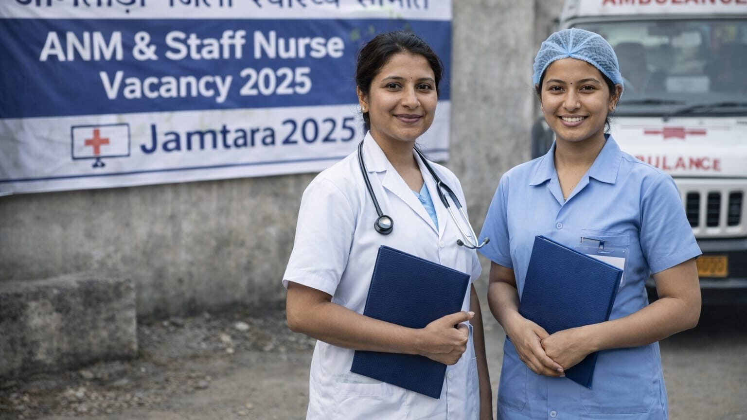 Jamtara ANM vacancy Staff Nurse job Jharkhand DHS Jamtara Nurse Recruitment Jharkhand nursing jobs 2025 NHM ANM Staff Nurse bharti