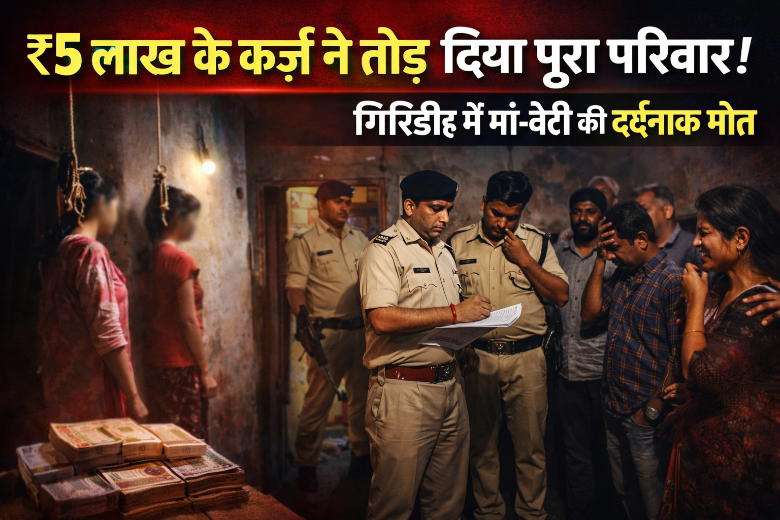 Giridih mother daughter suicide, Giridih suicide news, Jharkhand suicide case, loan pressure suicide, Giridih crime news, mother daughter death Giridih, Jharkhand crime news today, Giridih police investigation, suicide due to loan EMI, Giridih latest news