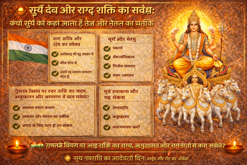 सूर्य देव और राष्ट्र शक्ति, सूर्य देव नेतृत्व प्रतीक, Surya Dev Significance Hindi, सूर्य उपासना का महत्व, Sun Leadership Symbol