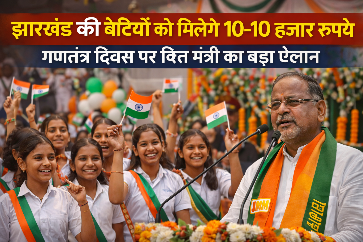 Jharkhand News, Republic Day Jharkhand, Girls Welfare Scheme, Radha Krishna Kishore, Palamu News