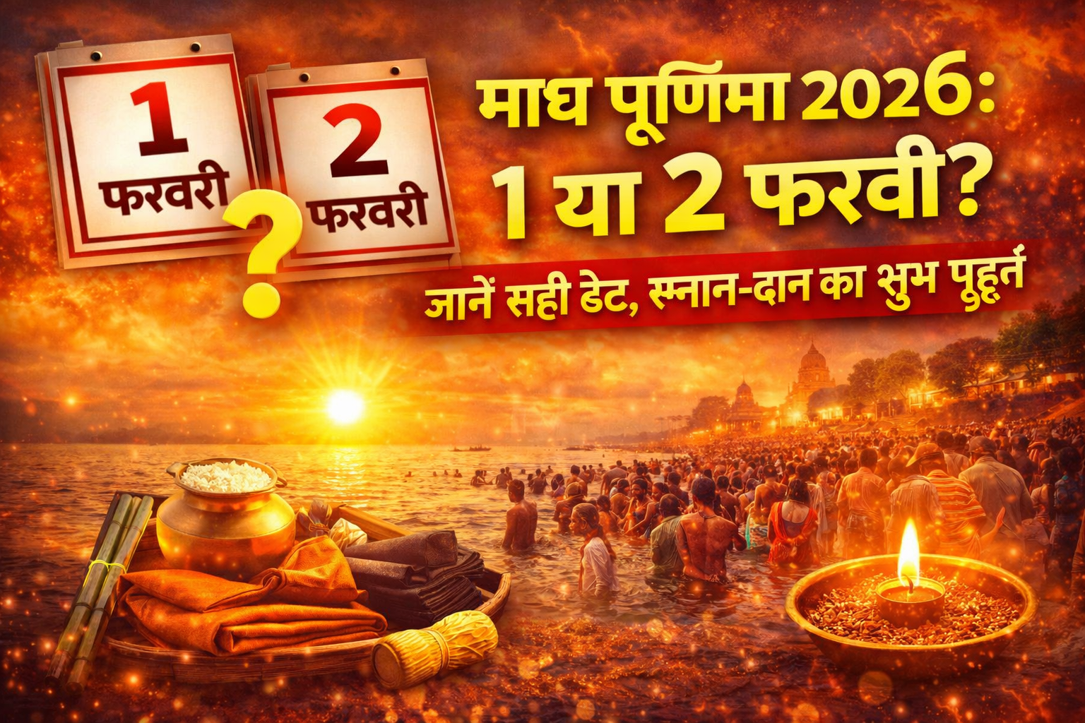 माघ पूर्णिमा 2026, Magh Purnima 2026 Date, माघ पूर्णिमा स्नान दान, माघ पूर्णिमा शुभ मुहूर्त, Magh Purnima Kab Hai