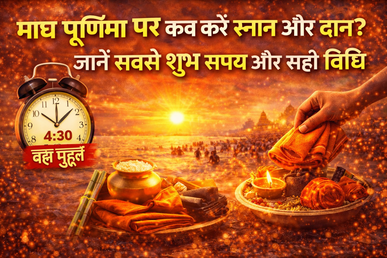 माघ पूर्णिमा स्नान दान, Magh Purnima Snan Muhurat, माघ पूर्णिमा दान विधि, Magh Purnima Shubh Time, Panchang Hindi