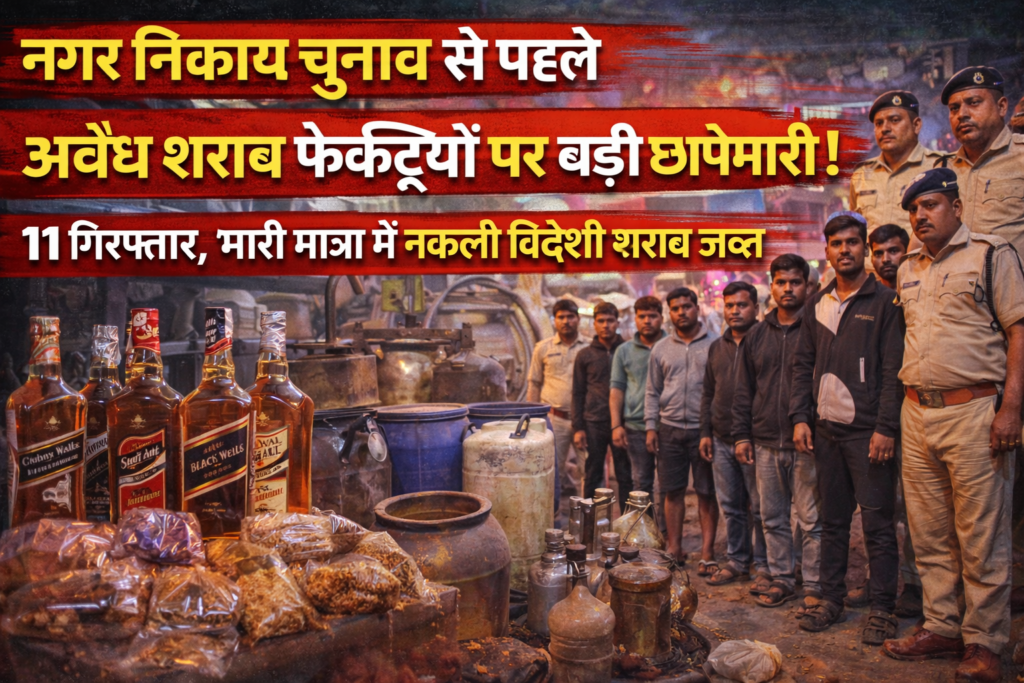 उत्पाद विभाग,अवैध शराब ,Ranchi illegal liquor raid, Nagar Nikay Chunav 2026 liquor action, Ranchi excise department raid, fake foreign liquor seized Jharkhand, illegal liquor before election, Ranchi crime news today
