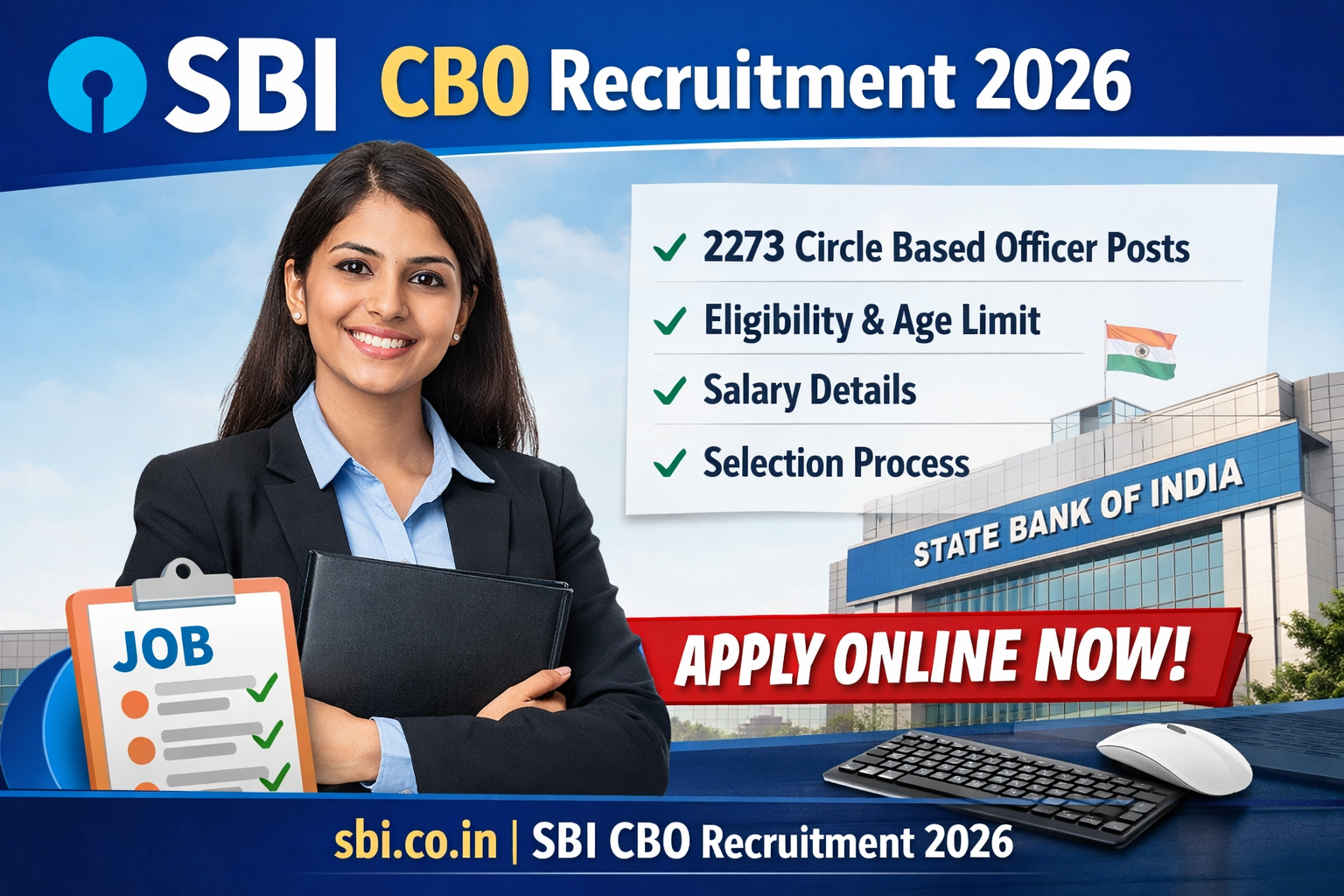 SBI CBO Recruitment 2026 notification SBI Circle Based Officer vacancy 2273 posts