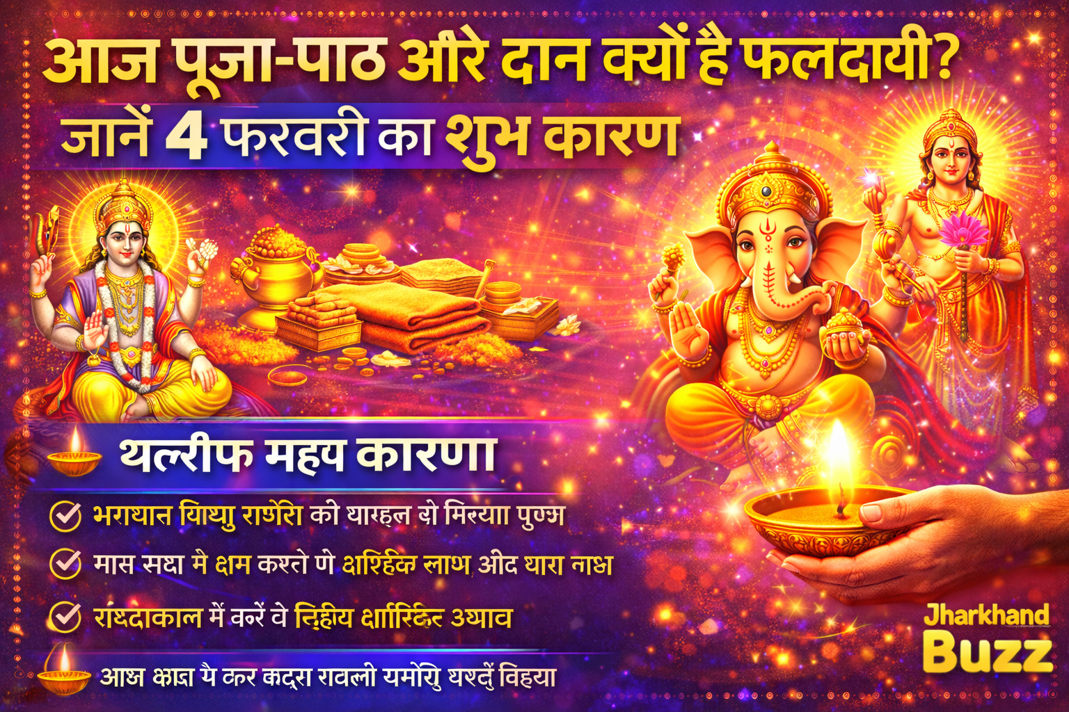 4 फरवरी का शुभ कारण, आज पूजा पाठ क्यों फलदायी है, 4 फरवरी दान महत्व, माघ मास का धार्मिक महत्व, आज का शुभ दिन