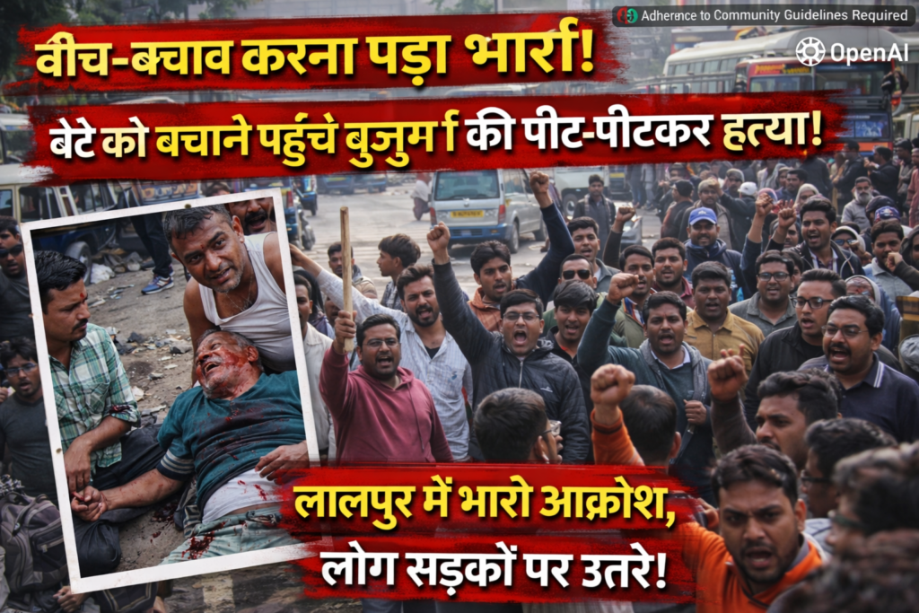 लालपुर,Lalpur murder case Ranchi, Ranchi killing news, Gulmohar Park murder, Lalpur chowk jam, elderly beaten to death Ranchi, Ranchi crime news today, Jharkhand murder case
