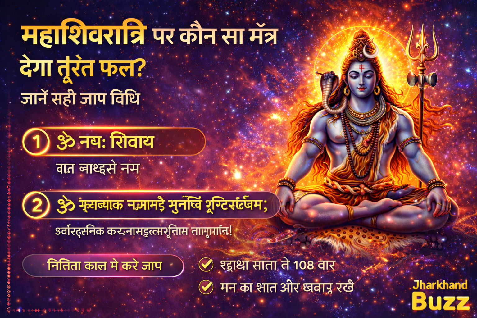 महाशिवरात्रि मंत्र, Mahashivratri Mantra 2026, शिव मंत्र जाप विधि, ॐ नमः शिवाय मंत्र लाभ, शिवरात्रि पूजा मंत्र
