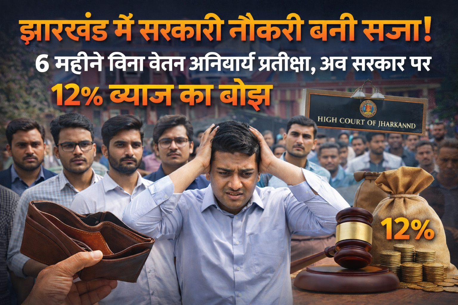 सरकारी नौकरी,Jharkhand Assistant Engineer Salary Issue, Path Nirman Vibhag Laparwahi, Mandatory Waiting Period Salary, Jharkhand Government Negligence, No Work No Pay Jharkhand, Jharkhand High Court Salary Case