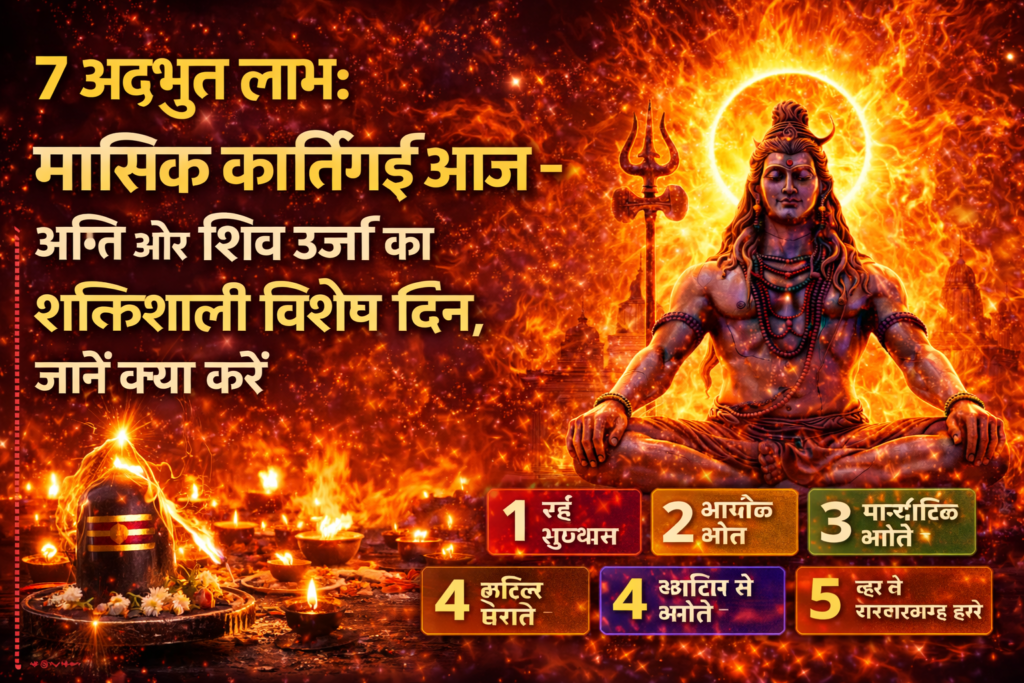 मासिक कार्तिगई 2026, कार्तिगई पूजा विधि, शिव ऊर्जा, अग्नि तत्व, आज का धार्मिक दिन