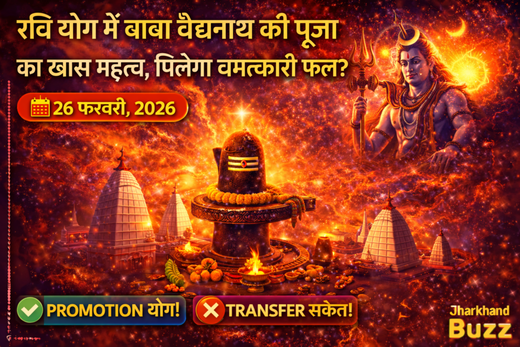 रवि योग में बाबा बैद्यनाथ की पूजा,रवि योग 26 फरवरी 2026, बाबा बैद्यनाथ धाम महत्व, देवघर पूजा लाभ