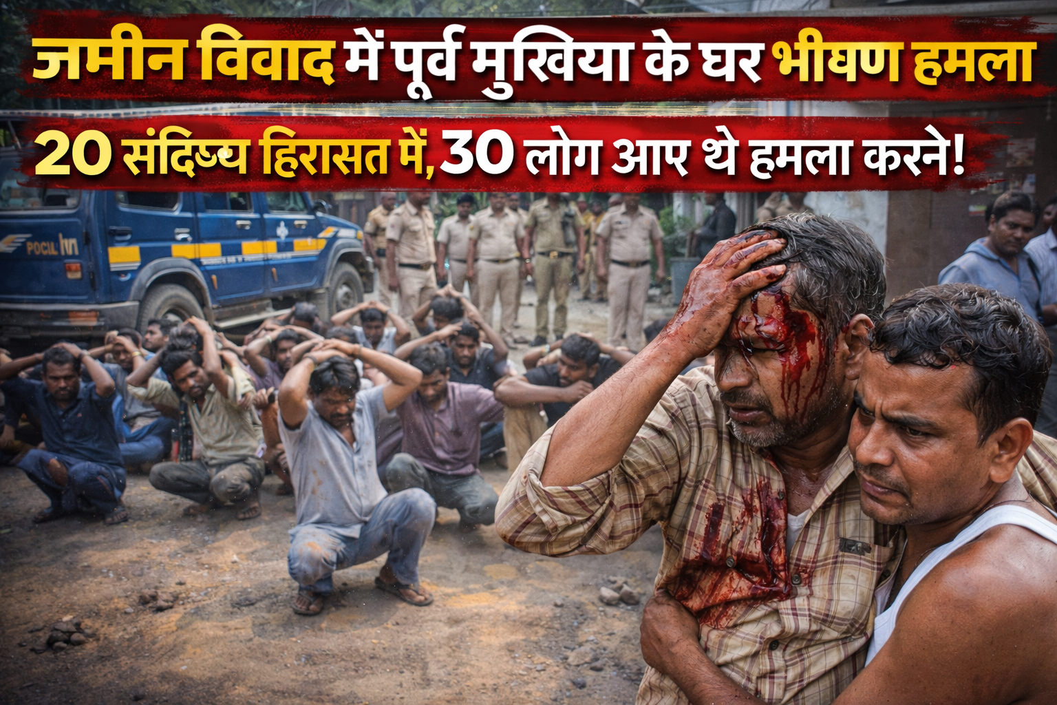 Leda Tikait village attack Giridih, Giridih land dispute violence, Mufassil police news Giridih, former mukhiya house attack, Giridih latest crime news, land dispute clash Jharkhand, Giridih village violence