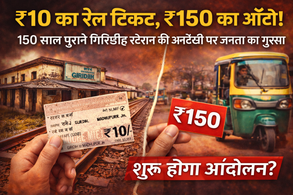 गिरिडीह स्टेशन,गिरिडीह रेलवे स्टेशन, New Giridih station problem, Sunil Khandelwal complaint railway, Giridih railway development demand, Jharkhand railway news, Madhupur train fare,