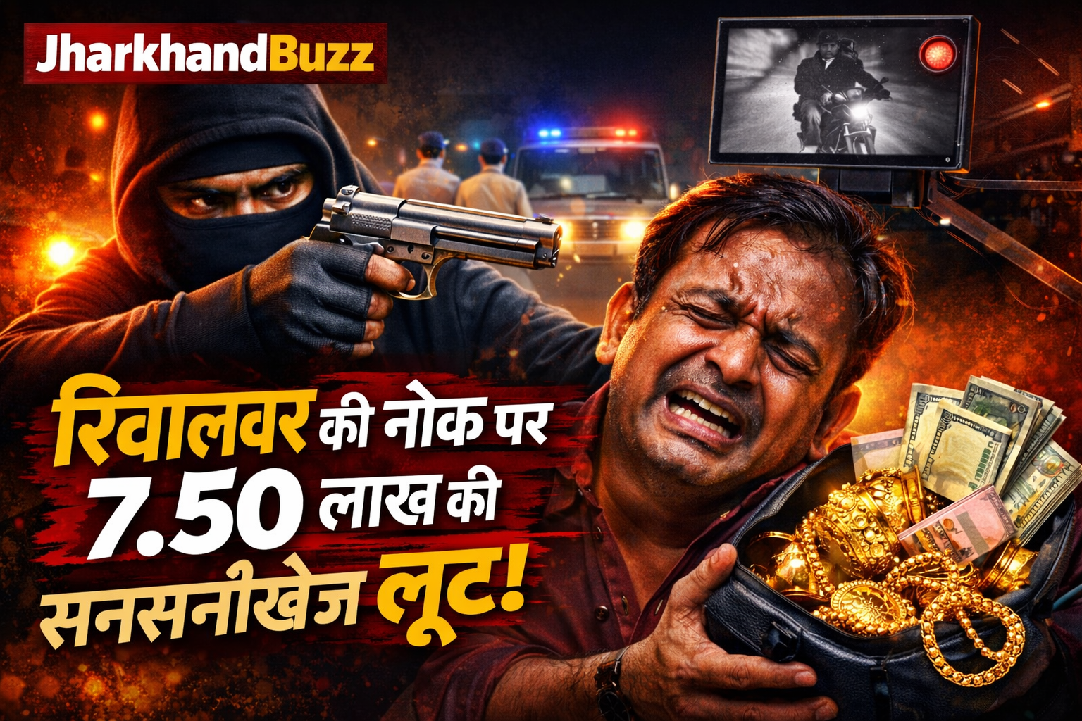 Giridih Loot Case, Birni Robbery News, Bharkatta OP Crime, Jharkhand Crime News, Saria Gold Trader Loot, 7.5 Lakh Robbery Giridih