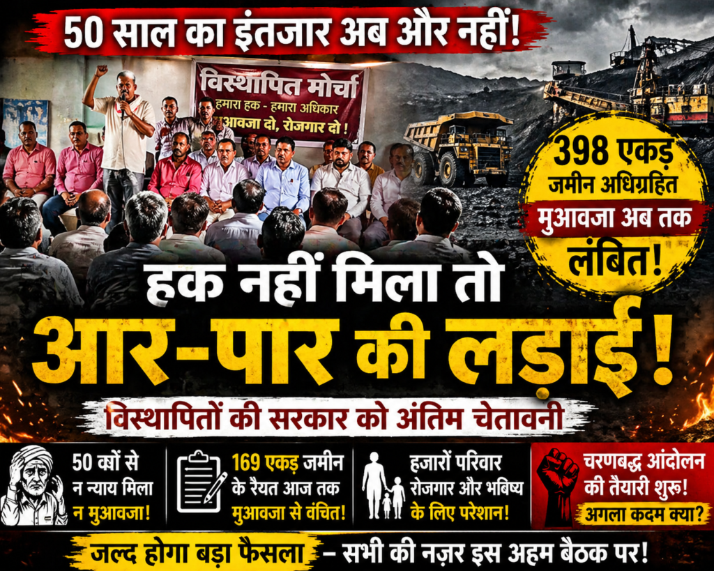 Jharkhand Visthapit News, Coal Project Displacement, Compensation Issue Jharkhand, Jharkhand Protest News, Land Acquisition Dispute